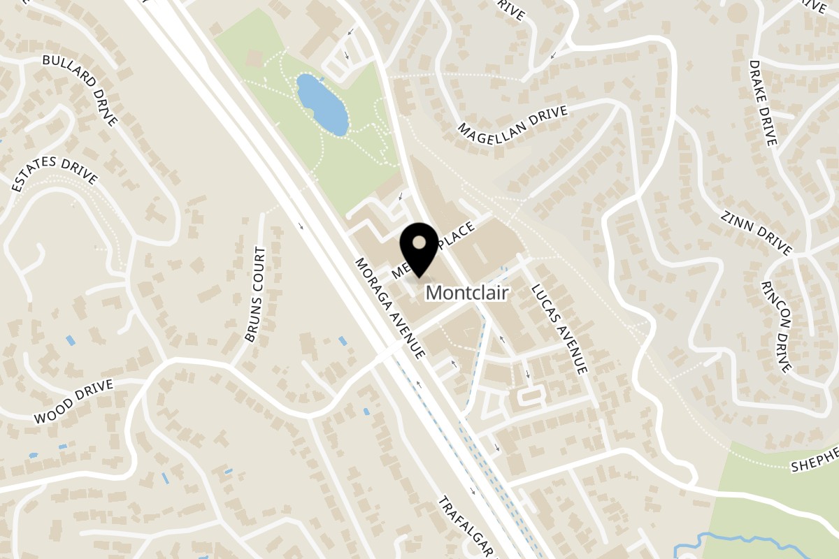 Map showing the location of Daughter Thai Kitchen on 6118 Medau Pl in Oakland